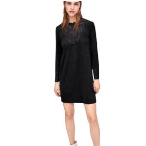 Zara Dress w Detailed Eyelets Across Neck, Chest Area and Wrists